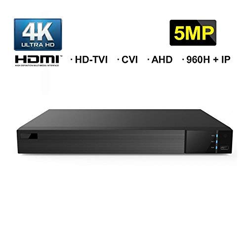 HDVD 8 CH + 4 IP All-in-One HDMI 4K Output DVR Digital Video Recorder, HD-TVI, CVI, AHD (1080P/720P), Analog (Auto-Detect), and IP Security Camera System 2TB HDD Included (MAX 16TB)
