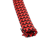 Load image into Gallery viewer, Aexit 6mm PET Tube Fittings Cable Wire Wrap Expandable Braided Sleeving Black Red Microbore Tubing Connectors 5M Length
