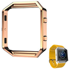 Load image into Gallery viewer, Fitbit Blaze Frame Rose Gold, AISPORTS Fitbit Blaze Accessory Frame Stainless Steel Metal Watch Frame Holder Shell Replacement Housing Protective Case Cover for Fitbit Blaze Smart Watch
