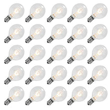 Load image into Gallery viewer, GOOTHY Clear Globe G40 Screw Base Light Bulbs Replacement 1.5-Inch, E12 Base, 25 Pack
