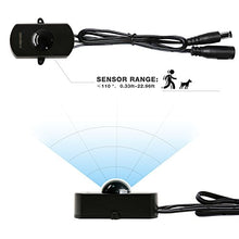 Load image into Gallery viewer, Sensky BS010H 12v 24v 3a Motion Activated Sensor Switch, PIR Motion Sensor Switch with Long Distance and Time Adjustable, Black(Without Light Sensor)
