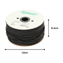Load image into Gallery viewer, Panduit SE12PSC-TR0 Fray Resistant Braided Expandable Sleeving, Polyethylene Terephthalate, Black (200-Foot)
