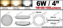 Load image into Gallery viewer, ZEEZ Lighting - 6W 4&quot; (OD 4.60&quot; / ID 3.95&quot;) Round Cool White Dimmable LED Recessed Ceiling Panel Down Light Bulb Slim Lamp Fixture - 10 Packs
