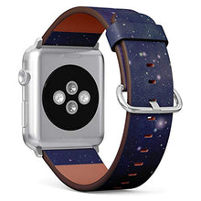 Load image into Gallery viewer, S-Type iWatch Leather Strap Printing Wristbands for Apple Watch 4/3/2/1 Sport Series (38mm) - Nebula Galaxy

