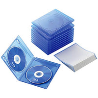 ELECOMMedia Container for Blu-ray, 2Disks, 10Packs / Clear Blue/CCD-BLU210CBU