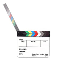 Load image into Gallery viewer, AFAITH Professional Studio Camera Photography Film Director&#39;s Clapper Board Film Slate Video Acrylic Dry Erase Director Film Clapboard Clapperboard (9.85x11.8 inch) with Color Sticks SA009

