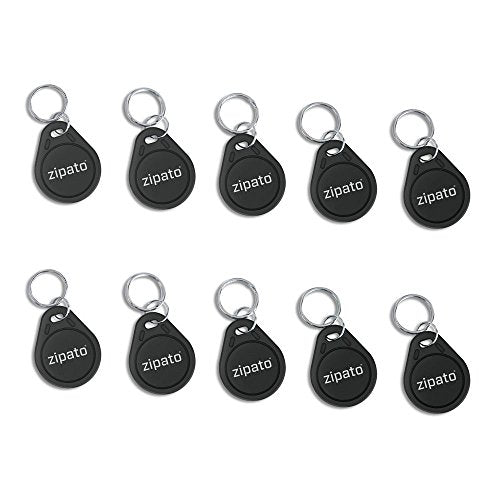 Zipato 10kt RFID keytag Black, 10 pcs Set, Set of 10 Pieces