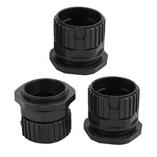 Load image into Gallery viewer, Aexit 3 Pcs Transmission PG36 42.5mm Inner Diameter Plastic Cable Gland Anti-splashing Black

