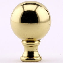 Load image into Gallery viewer, 1 Inch Diameter Ball Lamp Finial (Polished Brass) 1.75 Inches High
