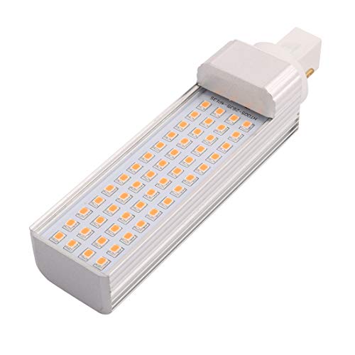 Aexit AC85-265V 9W Lighting fixtures and controls G24 3000K 52LED Horizontal 2P Connection Light Tube Transparent Cover
