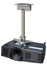 Load image into Gallery viewer, PCMD, LLC. Projector Ceiling Mount Compatible with Sony VPL-BW120S CH350 CH355 CH370 CH375 CW125 CW255 with Lateral Shift Coupling (14-Inch Extension)
