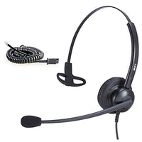MKJ Telephone Headset for Office Phones Corded RJ9 Telephone Headset with Noise Cancelling Microphone for Panasonic KX-HDV130 KX-HDV230 Yealink T21 T28 T32G T42 Sangoma Grandstream GXP1625 Snom 320