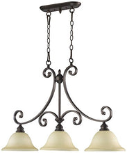 Load image into Gallery viewer, Quorum 6554-3-86 Transitional Three Light Island Pendant from Bryant Collection Dark Finish, 36.00 inches, Oiled Bronze
