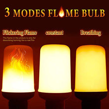 Load image into Gallery viewer, 2Pack LED Flame Effect Light Bulb - 4 Modes with Upside Down Effect - E26 Base Flickering Fire Flame Bulbs for Halloween Home/Hotel/Bar Party Decoration
