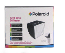 Load image into Gallery viewer, Polaroid Mini Universal Studio Soft Box Flash Diffuser for Canon EOS, Nikon, Olympus, Pentax, Panasonic, Sony, Sigma, &amp; Other External Flash Units (3.5&quot; x 3.5&quot; Screen)

