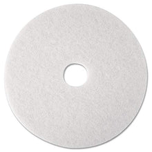 Load image into Gallery viewer, 3M 08488 Low-Speed Super Polishing Floor Pads 4100, 24-Inch Diameter, White, 5/Carton
