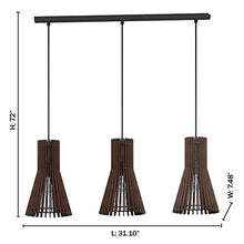 Load image into Gallery viewer, EGLO 96702A Atenza Three Light Pendant, Matte Nickel, 72.00x31.13x
