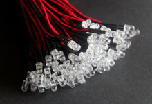 Load image into Gallery viewer, 50Pcs 24v 5mm red Pre Wired LED 5mm 24v 20cm red Light led
