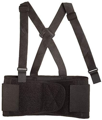 Condor Black Elastic Back Support with Stay, Back Support Size: L, 7-1/2