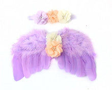 Load image into Gallery viewer, WZT 4 Sets Feather Angel Wings Rhinestone Headband Set Baby Chiffon Flower Headband Hair Accessories Newborn Photo Prop Costume
