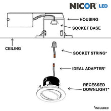 Load image into Gallery viewer, NICOR Lighting DLG4-10-120-4K-WH LED Downlight, 4, 4000k
