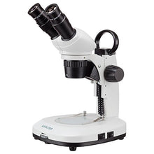 Load image into Gallery viewer, AmScope 20X &amp; 40X Compact Stereo Microscope on Track-Stand with Dual Illumination
