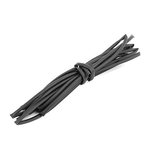 Aexit 2.5mm Dia Cord Management Polyolefin 2:1 Heat Shrink Tubing Shrinkable Tube 2.2M Cable Sleeves Long Black