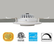 Load image into Gallery viewer, 4Pack 4 Inch LED Recessed Down Light Eyeball Trim 30Adjustable Gimbal Dimmable 120V 12W 1000LM 100W Equivalent 5000K Daylight White 38 Beam Angle ETL Listed
