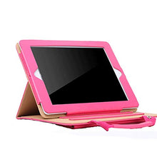 Load image into Gallery viewer, elecfan iPad Pro 10.5 Case 2017, Stylish Handbag Design,Multiple Viewing Angle Stand, Protective Business Case Cover Shell with Little File Pocket for 10.5 inch iPad Pro - Hot Pink
