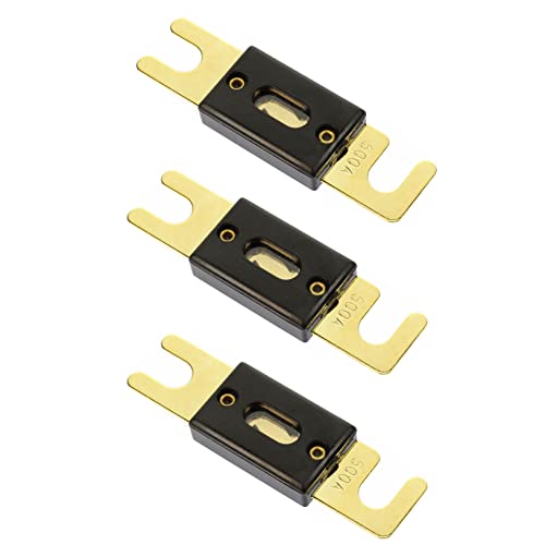 VOODOO 500 Amp ANL Inline Fuse Car Audio for Fuse Holder (3 Pack)