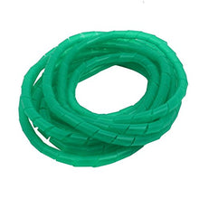 Load image into Gallery viewer, Aexit 14mm Dia Electrical equipment Flexible Spiral Tube Cable Wire Wrap Computer Manage Cord Green 6M Length
