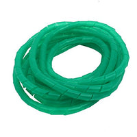 Aexit 14mm Dia Electrical equipment Flexible Spiral Tube Cable Wire Wrap Computer Manage Cord Green 6M Length