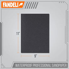 Load image into Gallery viewer, Fandeli | Waterproof Sandpaper | 2000 Grit | 25 Sheets 9&#39;&#39; x 11&#39;&#39; | For Car Polishing, Wooden Furniture Sanding and Metal Sanding | Water Resistant
