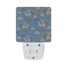 Load image into Gallery viewer, Naanle Set of 2 Cartoon Unicorn Rainbow Cloud Auto Sensor LED Dusk to Dawn Night Light Plug in Indoor for Adults
