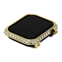 Load image into Gallery viewer, HJINVIGOUR 3.0mm Bling Spakling Bling Rhinestone Diamond Zircon Crystal Case Cover Bezel Handwork Inlaid Compatible Apple Watch Series 4 Series 5 (Gold, 44mm)
