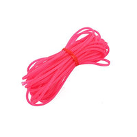 Aexit 3mm Dia Tube Fittings Tight Braided PET Expandable Sleeving Cable Wire Wrap Sheath Microbore Tubing Connectors Pink 5M