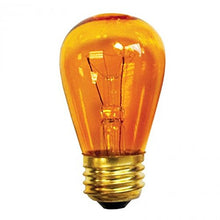 Load image into Gallery viewer, 4 Qty. Halco 11W S14 AMB Trans 130V Halco S14AMB11T 11w 130v Incandescent Transparent Amber Lamp Bulb
