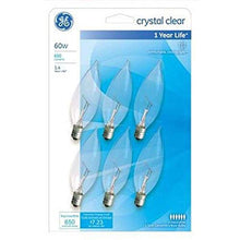 Load image into Gallery viewer, GE G E Lighting 6PK 60W Candle Bulb, 6 Count (Pack of 1)

