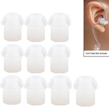 Load image into Gallery viewer, Replacement Mushroom Earbud Ear Tips White Compatible for Motorola Kenwood Midland Two Way Radio Coil Tube Audio Kits - Lsgoodcare Transparent Acoustic Tube Ear Pieces, Pack of 10
