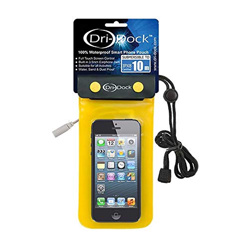 Dri-Dock 100% Waterproof iPhone (Including 6)/Smart Phone Pouch Touch Screen Compatible (Clear)