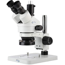 Load image into Gallery viewer, KOPPACE 7X-45X,Trinocular Stereo Microscope,144 LED Ring Light,23.2mm Electronic Eyepiece Interface,Mobile Phone Repair Microscope
