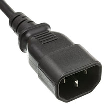 Load image into Gallery viewer, 6 Feet (2 Meters) 18AWG Computer Monitor Power Extension Cord C13 to C14 Power Cable 6ft (2M) Computer to PDU 10 Amp Power Extension Cord ED70845
