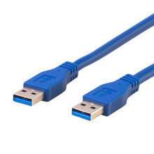 Load image into Gallery viewer, CE Compass 6 FT 1.8M USB 3.0 Cable A Male To A Male 5Gbps Superspeed Blue

