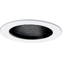 Progress Lighting P8044-31 Transitional One Light Step Baffle Trim Collection in Black Finish, 5-Inch Diameter