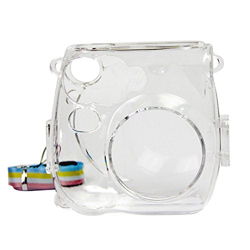Insho Crystal Camera Case with Shoulder Strap for Fujifilm Instax Mini 7s Instant Camera - Clear