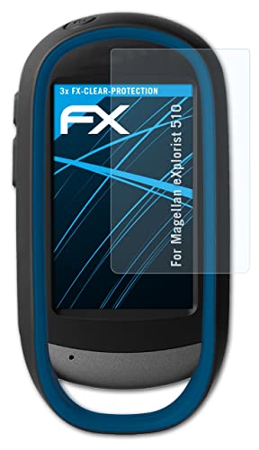 atFoliX Screen Protection Film Compatible with Magellan eXplorist 510 Screen Protector, Ultra-Clear FX Protective Film (3X)