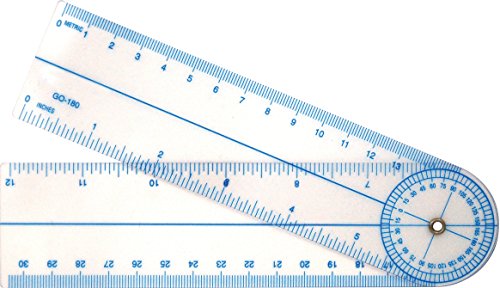 Westcott 7 Inch Goniometer Quick Angle Protractor Measuring Tool (Go 180)