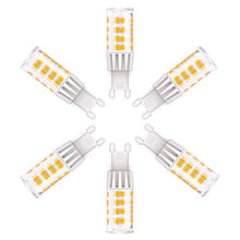 Load image into Gallery viewer, WEAPRIL G9 LED Light Bulbs, 5W (40W Halogen Equivalent), 400LM, 120V,Daylight White (6000K), G9 Base Non-Dimmable for Home Lighting, 6-Pack (Not Dimmable-6000)
