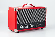 Load image into Gallery viewer, GPO Westwood Bluetooth Speaker - Portable, Retro 25 Watts, Subwoofer, RCA Input, Retro Grille, Carry Handle  Red
