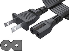 Load image into Gallery viewer, 2 Prong Power Cord Quality Copper Wire Cord Cable - Polarized (Square/Round) for Satellite, CATV, Motorola &amp; PS - NEMA 1-15P to C7 / IEC320 - UL Listed - Black, 12 F Power Cable
